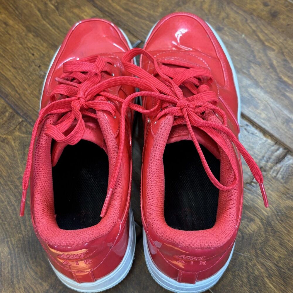 Nike Air Force 1 '07 LV8 Low Shoes Youth 7Y UV Siren‎ Red White Patent Sneakers - Picture 8 of 16